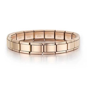 Pulsera de Cadena Elástica Cuadrada de Acero Inoxidable con Dijes Modulares de Diseño Italiano 2026, Regalo para Mujer - Product Image 5
