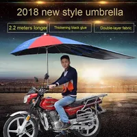 Parapluie Droit Extra Large Revêtement Noir Épaissi Pare-Soleil Pliant Manuel 97cm Diamètre Ouvert Tout en 1 pour Adultes
