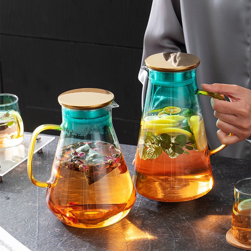 single package borosilicate glass Pitcher heat-resistant glass cold water bottle cool kettle glass jug