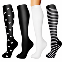 Chaussettes de compression unisexes, hauteur genou, respirantes, chaussettes de sport pour la course à pied, le cyclisme, la gym, les voyages