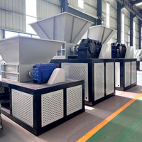 Penghancur Limbah Elektronik Kaleng Aluminium Tong Industri Dengan Poros Ganda, Torsi Tinggi, Kecepatan Rendah, Performa Stabil