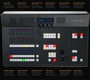 Blackmagic Design <span class=keywords><strong>ATEM</strong></span> Television <span class=keywords><strong>Studio</strong></span> HD8 Potente conmutador de producción en vivo Ultra <span class=keywords><strong>HD</strong></span> Incluye entradas Muto-SDI Salidas auxiliares SDI - Product Image 4