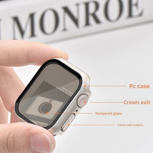 เคสป้องกันหน้าจอกระจกเทมเปอร์แบบบางพิเศษสำหรับ <span class=keywords><strong>Apple</strong></span> iWatch Ultra/9/8/7สามารถใช้ได้กับ S10นาฬิกาอัจฉริยะ - Product Image 4