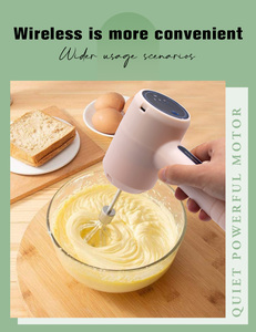 <span class=keywords><strong>Batteur</strong></span> à œufs électrique rechargeable en acier inoxydable, mini <span class=keywords><strong>fouet</strong></span> de cuisine, <span class=keywords><strong>batteur</strong></span> à œufs, mixeur électrique - Product Image 3