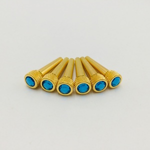 Accessoire de guitare Tuning Peg Net Flower Pur Copper Tuning Peg Folk Guitar String Cone String Post Guitar Under-stringing Pin - Product Image 3