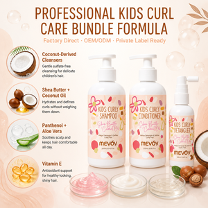 Kids Curly Hair Growth Set Rosemary Oil <strong>Shampoo</strong> Conditioner Leave in for Black Children - Product Image 2
