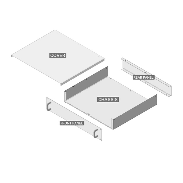 CNC Milling Parts Machinery Extruded Aluminium Eco-Friendly Standard 1U 2U 3U 4U 19Inch Rackmount Server Chassis Case Enclosure