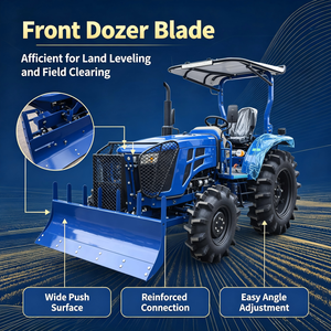 <span class=keywords><strong>Tractor</strong></span> Diésel 4x4 de <span class=keywords><strong>50</strong></span> <span class=keywords><strong>CV</strong></span> con Cuchilla Topadora Delantera para Trabajos Agrícolas y Nivelación de Terrenos - Product Image 1
