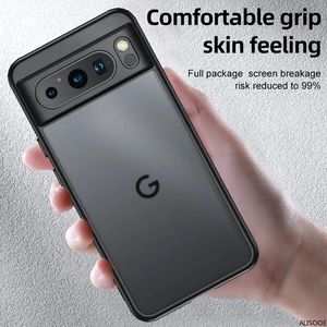 Funda de teléfono a prueba de golpes con armadura esmerilada translúcida antiarañazos para Google <span class=keywords><strong>Pixel</strong></span> 8 <span class=keywords><strong>7</strong></span> Pro 7A TPU parachoques cubierta trasera de plástico duro - Product Image 4