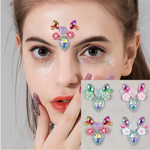 <span class=keywords><strong>Strass</strong></span> adhésifs pour le <span class=keywords><strong>visage</strong></span>, <span class=keywords><strong>bijoux</strong></span> en cristal pour le corps, tatouages scintillants, maquillage <span class=keywords><strong>de</strong></span> festival, autocollants <span class=keywords><strong>de</strong></span> beauté pour les sourcils - Product Image 1