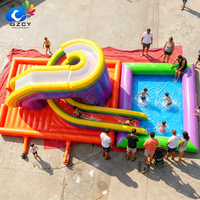 Piscine gonflable avec toboggan aquatique pour adultes et enfants, prix d'usine