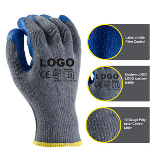 Guantes de algodón de calibre 10, recubiertos de látex, antideslizantes, impermeables, OEM EN388, guantes de seguridad baratos para el trabajo - Product Image 4