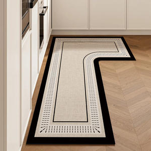 Tapis de sol en forme de L pour cuisine, motif géométrique, antidérapant, usage en cuisine - Product Image 3