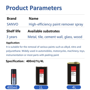 SANVO Spray Industriale <span class=keywords><strong>per</strong></span> Rimozione Vernice 400ml, Decapante <span class=keywords><strong>per</strong></span> Metallo, Aerosol <span class=keywords><strong>per</strong></span> Rimozione Rivestimenti Epossidici, OEM all'Ingrosso - Product Image 6
