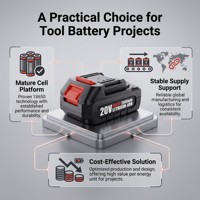 Batterie robuste 20V 2.0Ah 18650 pour meuleuse d'angle Dewalt avec décharge élevée 10C