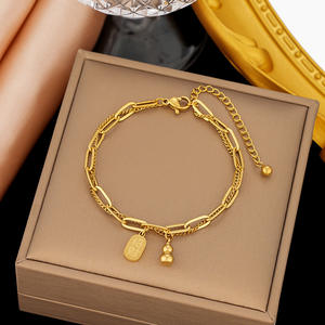 Bracciali a catena e Link di lusso Unisex-maglia lucidata in acciaio inossidabile e braccialetto di fascino <span class=keywords><strong>elegante</strong></span> - Product Image 3