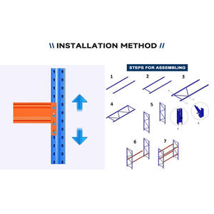 Étagères en acier à longue portée pour usage industriel intensif, rayonnages empilables, protection contre la corrosion, rayonnage à palettes sélectif pour <span class=keywords><strong>garage</strong></span> et entrepôt - Product Image 5