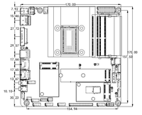Carte mère Mini-ITX ITX-CB81_I516L I5-8265U DDR4 Max 64 Go Affichage 4K MSATA NVME SSD Mini-PCIE 8 USB 6 COM 17,17 cm