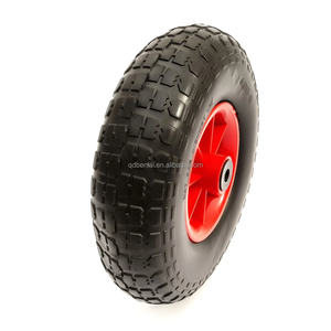 <span class=keywords><strong>Rueda</strong></span> sólida de 13 pulgadas y neumático de PU 4,00-6 a prueba de pinchazos <span class=keywords><strong>Carretilla</strong></span> de diámetro de <span class=keywords><strong>16mm</strong></span> <span class=keywords><strong>Rueda</strong></span> de espuma de PU - Product Image 3