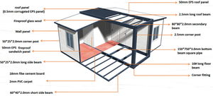 CGCH Maisons containers extensibles B7B maison salle de prière villa de <span class=keywords><strong>luxe</strong></span> moderne maison ferme préfabriquée extensible petites maisons - Product Image 3