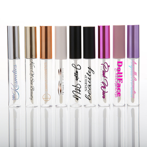 Quantité minimale de commande bas 10ml personnalisé clair mat noir or argent brillant à lèvres baguette Tube rond brillant à lèvres Tube conteneur pour impression personnalisée - Product Image 1