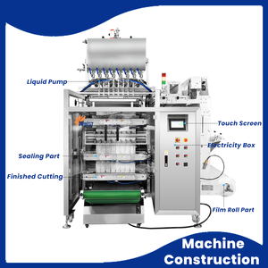 Tự động <span class=keywords><strong>Ketchup</strong></span> Mayonnaise Gói máy đóng gói mật ong Ớt nước sốt đậu phộng dán mứt Túi kem dưỡng da đóng gói chất lỏng máy - Product Image 3