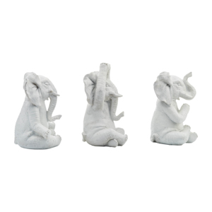 Sculpture d'éléphant en résine pour la décoration de la maison, les étagères, la table basse, l'accent du salon - Product Image 3