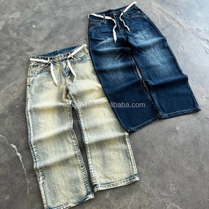 Manufacturer Custom High Quality Vintage Denim Pants Acid Wash Heavyweight <b>Jeans</b> Oversized Baggy <b>Jeans</b> Men - Product Image 2