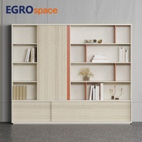 EGROspace Meuble de Rangement Professionnel en Bois Style Élégant pour Bureau de Direction - Classeur de Bureau Exécutif