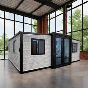 40ft Shipping Well Camp 30ft Casas de madera plegables 3 dormitorios con paneles solares Casa contenedor extensible - Product Image 4