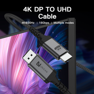 Fabbrica UNIEAN all'ingrosso HD 2M 3M DP a UHD 8k cavo 48Gbps porta di visualizzazione per 2.0 UHD 4k cavo Video per Tv Mobile - Product Image 2