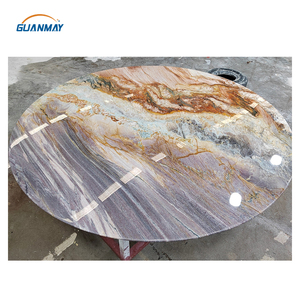 Chất lượng cao đồ nội thất bằng đá cẩm thạch phòng khách bằng đá cẩm thạch màu tím hàng đầu bàn ăn Vòng Bàn cà phê - Product Image 1