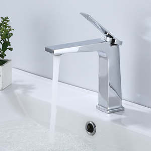 Grifos de Lavabo de Latón Premium con Acabado Cromado, Monomando, Montaje en Cubierta, Cerámica, Sin Plomo, Funcionamiento Silencioso, para Hotel, Apartamento - Product Image 5