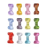 Perles Lettres Acryliques Transparentes Plaquées UV Colorées à Grand Trou pour Accessoires DIY Faits Main, Bracelets, Chaînes de Téléphone, Porte-clés, Bijoux