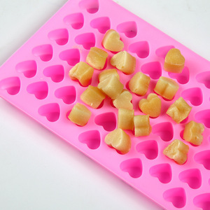Atacado 55 cavidades Gummy Heart Molds Silicone Antiaderente Chocolate doces Gummy Mold para Kid - Product Image 2