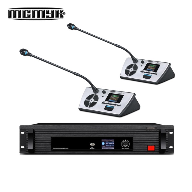 Digital Handheld Wired Meeting Microphone with Camera Tracking Voting Function Plastic Audio Conference System