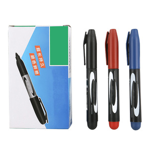 Marqueur permanent à faible odeur avec logo personnalisé en encre noire rouge bleue - Product Image 1
