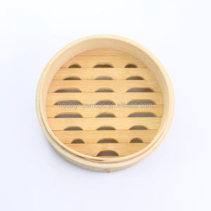 Bamboe voedselstoommandje, natuurlijk mini formaat, roestvrij staal, stoomkoker, bamboe deksel, ronde vorm - Product Image 6