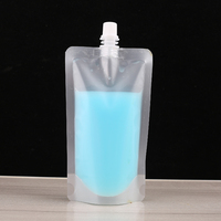 Pochettes souples PE+PET anti-fuite avec bec verseur de 100ml, 200ml, 500ml pour l'emballage de liquides, aliments pour bébés, jus de fruits, lait, gelée, avec caractéristiques de sécurité