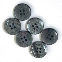 Kancing kaus resin campuran multiwarna kustom, cocok untuk menjahit kemeja pria dan wanita, dengan empat lubang.