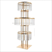 Décoration de mariage moderne de haute qualité avec grand support métallique, décoration suspendue en acrylique pour allée et scène en forme de T