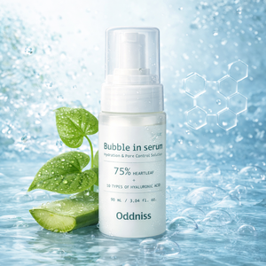 Oddniss Sérum Bulle Végétalien 90ml Aloe Vera Vitamine B5 Anti-Âge Heartleaf Tea Tree Nourrissant Hydratant Soin Visage - Product Image 3