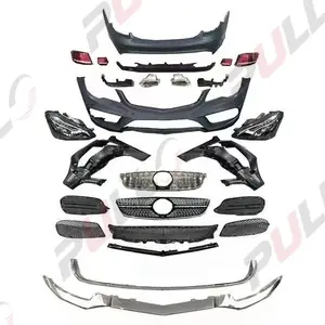 Car bumpers for Benz 2012 E coupe W207 old upgrade to new 2014-2017 body kit front rear bumper with grille headlights taillamps