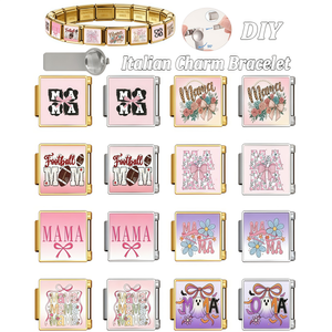 도매 최신 스테인리스 스틸 이탈리아 참 브레이슬릿 링크스 맞춤형 마마&맘 참 어머니의 날 DIY 제작 쥬얼리 선물 - Product Image 1