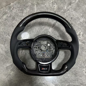 Volante de fibra de carbono personalizado <span class=keywords><strong>A6</strong></span> S6 RS6 <span class=keywords><strong>C7</strong></span> 2016-2018 Volante de repuesto para <span class=keywords><strong>Audi</strong></span> S6 <span class=keywords><strong>C7</strong></span>.5 2016-2018 Rueda de carbono LED - Product Image 2