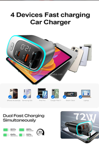 Agetunr Hot A19 <span class=keywords><strong>Chargeur</strong></span> portable rétractable 6 en 1 avec câble de 65 cm, 2 ports PD Type C 30W+QC3.0 18W+12W, <span class=keywords><strong>chargeur</strong></span> allume-cigare pour voiture <span class=keywords><strong>Lightning</strong></span> - Product Image 6