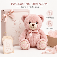 Ours en peluche personnalisé directement de l'usine, en coton PP, avec détails brodés, poupée de personnage rembourrée OEM/ODM pour marques IP originales