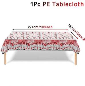 Assiettes jetables pour Halloween, tasses et serviettes de table, horribles mains de sang, vaisselle de fête pour 16 personnes - Product Image 5
