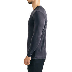 T-shirt personnalisé à manches longues unisexe en molleton bouclette de qualité supérieure, style basique et tendance - Product Image 2