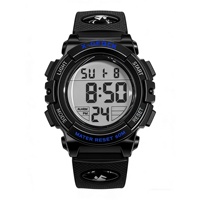 Modische Digitaluhr Sport 3ATM Wasserdicht Herren-Timing-Uhr Multifunktionale Gummiarmband Wecker Kalender Digitaluhr